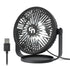 T5-02 USB Desk Fan With LED Night Lights,3 Speeds Desktop Cooling Mini Fan,360°Rotation Strong Wind USB Table Fan,Small Personal Travel Fan For Home Office Desktop Office Table 5.3 Inch