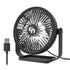 T5-03 USB Desk Fan With LED Night Lights,3 Speeds Desktop Small Fan,360°Rotation Strong Wind,Quiet Mini Cooling Table Fan For Home Office Desktop Office Table 5.3 Inch