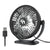 T5-06 5.3 Inch Small Desk Fan With LED Light, 3 Speeds, USB Powered Table Fan, 360° Rotation Desktop Fan, Ultra Quiet, Mini Personal Fan For Office,Table, Study, Bedroom