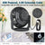 T5-02 USB Desk Fan With LED Night Lights,3 Speeds Desktop Cooling Mini Fan,360°Rotation Strong Wind USB Table Fan,Small Personal Travel Fan For Home Office Desktop Office Table 5.3 Inch